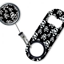 BarProducts.com Bartending Bottle Openers Kolorcoat™ Mini Opener With Retractable Reel - Skulls
