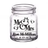 BarProducts.com BAR SUPPLIES CUSTOMIZABLE - 2oz Clear Mini Mason Jar Shot Glass - Mr. And Mrs.