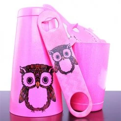BarProducts.com "Mr. Owl" Neon Pink Glitter Kolorcoat™ Bar Tools