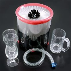 BarProducts.com Glass Mug Washer With Drain Hose - Self Contained Glass Washers