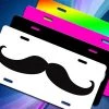 BarProducts.com Bar Gifts & Fun Mustache Themed License Plates - Color Options