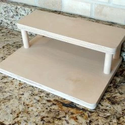 BarProducts.com Liquor Shelves / Bottle Displays Counter Caddies™ - NATURAL - 12" STRAIGHT - Liquor/Wine Bottle Display