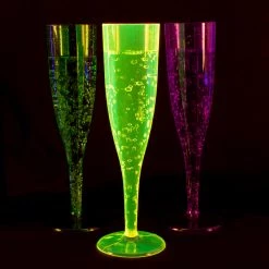 BarProducts.com SPECIAL COLLECTIONS 1 Piece Neon Pack Of Champagne Glasses - 12 Count - 5oz