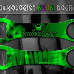 BarProducts.com BAR TOOLS Dog Bone Bottle Opener / Bar Key - Neon Intoxicologist - Color Options