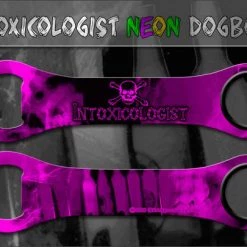 BarProducts.com BAR TOOLS Dog Bone Bottle Opener / Bar Key - Neon Intoxicologist - Color Options