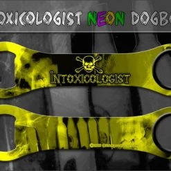 BarProducts.com BAR TOOLS Dog Bone Bottle Opener / Bar Key - Neon Intoxicologist - Color Options