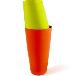 BarProducts.com BarConic® Cocktail Shaker Set - 28oz / 18oz Weighted Tins - Neon Orange / Neon Yellow BAR TOOLS