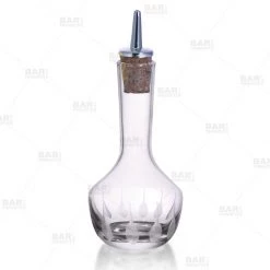 BarProducts.com Master Mixology BarConic® Bitters Bottle - Feather Etched Glass - 3oz