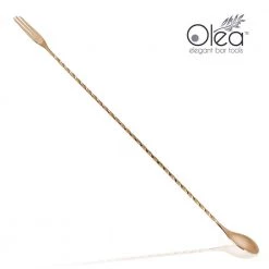 BarProducts.com Olea™ Copper Plated Bar Spoon - Trident Fork Tip - 40cm Length