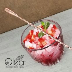 BarProducts.com Olea™ Copper Plated Bar Spoon - Weighted Tip - 30cm Length Master Mixology