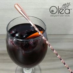 BarProducts.com Master Mixology Olea™ Copper Plated Bar Spoon - Weighted Tip - 40cm Length