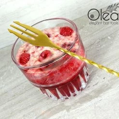 BarProducts.com Master Mixology Olea™ Gold Plated Bar Spoon - Trident Fork Tip - 30cm Length