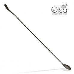 BarProducts.com Olea™ Gunmetal Plated Bar Spoon - Bent Tip - 40cm Length