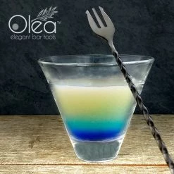 BarProducts.com Master Mixology Olea™ Gunmetal Plated Bar Spoon - Trident Fork Tip - 30cm Length