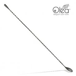 BarProducts.com Master Mixology Olea™ Gunmetal Plated Bar Spoon - Weighted Tip - 50cm Length