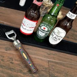 BarProducts.com BAR TOOLS Bamboo Rainbow Bottle Opener 8.5