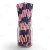 BarProducts.com BarConic® "Eco-Friendly" Paper Straws - 7 3/4" USA Flag - Packs Of 100