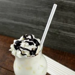 BarProducts.com BAR SUPPLIES BarConic® "Eco-Friendly" Paper Straws - 7 3/4" Solid White - Packs Of 100