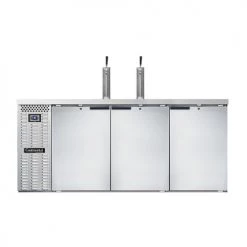 BAR EQUIPMENT Continental Refrigerator KC79SNSS Double Tap Kegerator Beer Dispenser, Shallow Depth - Stainless Steel, (3) 1/2 Keg Capacity