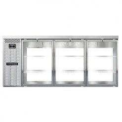 Coolers And Refrigeration Continental Refrigerator BB79NSSGDPT 79" Stainless Steel Glass Door Pass-Through Back Bar Refrigerator