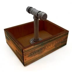 BarProducts Handcrafted SPECIAL COLLECTIONS CUSTOM Box Caddy With Industrial Pipe - Vintage Box Design
