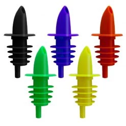 BarProducts.com Liquor Pourers - Plastic W/ Color Options (Dozen Pack)
