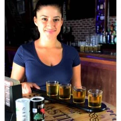 BarProducts Handcrafted Black Plastic Beer Sampler Paddle