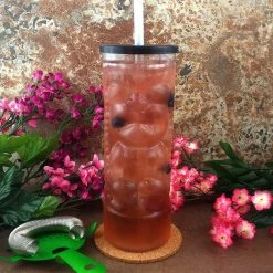 BarProducts.com BAR SUPPLIES BarConic® Drinkware - Plastic Tiki Cup W/ Lid And Straw - 24 Ounce Clear