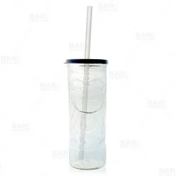 BarProducts.com BAR SUPPLIES BarConic® Drinkware - Plastic Tiki Cup W/ Lid And Straw - 24 Ounce Clear