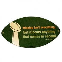 BarProducts Handcrafted Beats Second - Football Shaped Wall Plaque