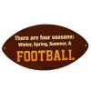 BarProducts Handcrafted Woodshop Made In The USA Four Seasons - Football Shaped Wall Plaque