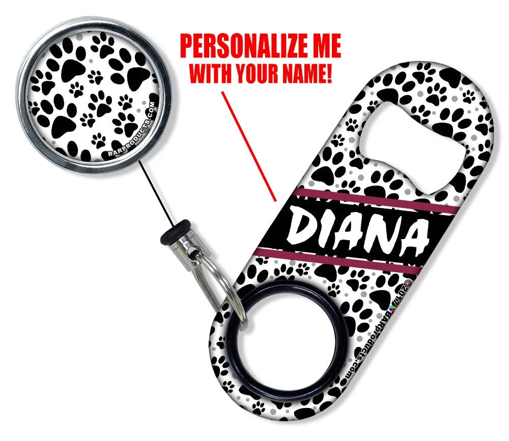 puppy-love-reel-opener-set-1.jpg BarProducts.com CUSTOMIZABLE Mini Bottle Opener With Retractable Reel - Puppy Love Bartending Bottle Openers