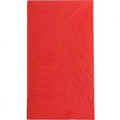 BarProducts.com BarConic® 15” X 17” 2-PLY Colored Paper Dinner Napkins – RED – Pack Of 100