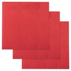 BarProducts.com BarConic® 10” X 10” 2-PLY Colored Paper Beverage Napkins – Red – Pack Of 250
