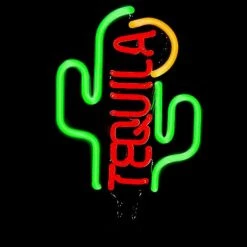 BarProducts.com BAR DECOR Tequila Cactus Neon Sculpture