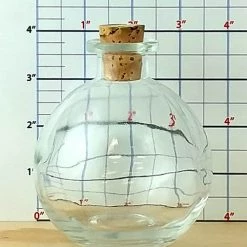 BarProducts.com Round Craft Bartending Bottle W/ Cork - 8.5oz / 250ml