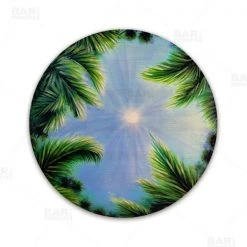 BarProducts.com Sky And Trees Round Wooden Table Top - Two Sizes Available Featured Artists