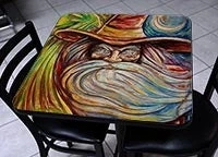 BarProducts.com Featured Artists The Wizard Square Wooden Table Top - Two Sizes Available