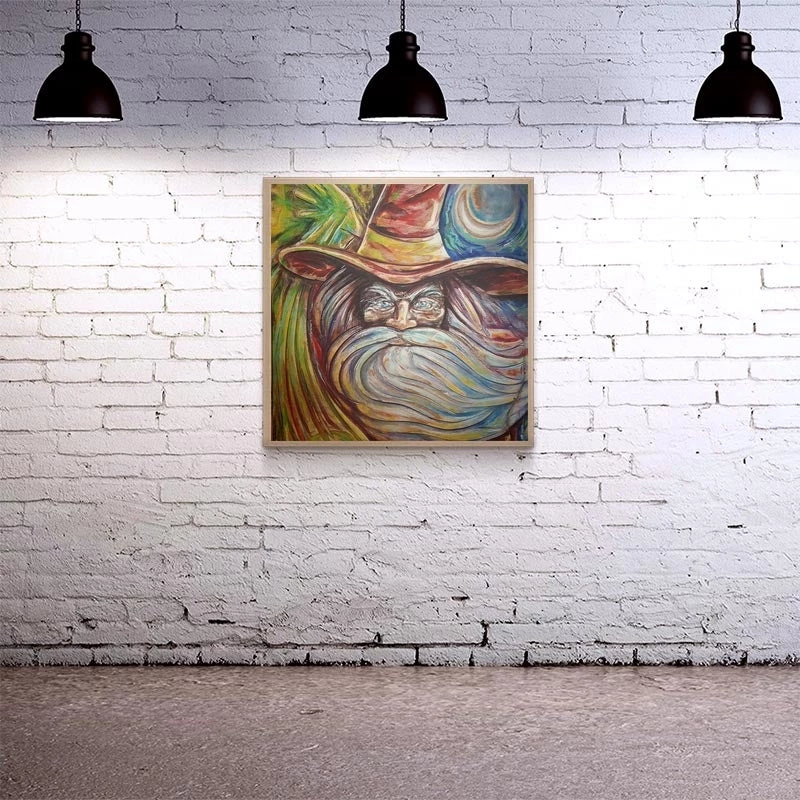 round-table-top-with-featured-artist-brian-mohr-wizard-bpc-2_1.jpg BarProducts.com Featured Artists The Wizard Square Wooden Table Top - Two Sizes Available