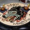 BarProducts.com Featured Artists Fire Wolf Whiskey Round Wooden Table Top - Two Sizes Available