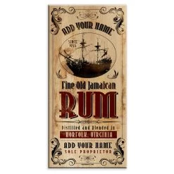 BarProducts.com CUSTOMIZABLE Large Vintage Wooden Bar Sign - Jamaican Rum - 11 3/4" X 23 3/4" BAR DECOR