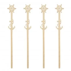BarProducts.com BarConic® Bamboo Sailor Swizzle Sticks - 100 Pack SPECIAL COLLECTIONS