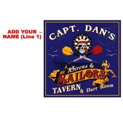 BarProducts.com Customizable Sailor Dart Board Cabinet HOME BAR & GIFTS