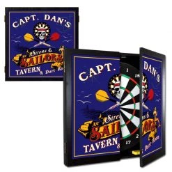 BarProducts.com Customizable Sailor Dart Board Cabinet HOME BAR & GIFTS