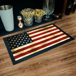 BarProducts.com BAR SERVICE MAT - AMERICAN FLAG- COLOR OPTIONS - 17.25" X 10" SPECIAL COLLECTIONS
