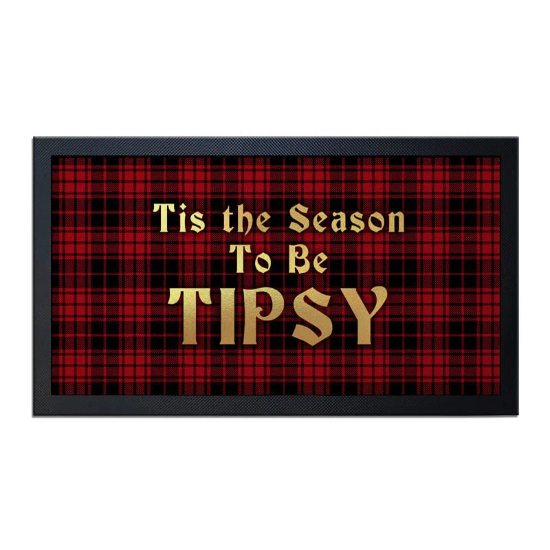 service-mat-TIPSY_WEB-bpc-250.jpg BarProducts.com SPECIAL COLLECTIONS Bar Service Mat - Tis The Season To Be Tipsy - 17.25" X 10"