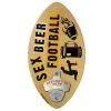 BarProducts Handcrafted Football, Sex And Beer Football Shaped Wall Mounted Beer Bottle Opener Woodshop Made In The USA