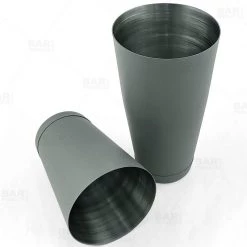 BarProducts.com BarConic® Cocktail Shaker Set - 28oz / 18oz Weighted Tins - Textured Shadow Gray BAR TOOLS