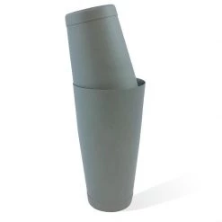 BarProducts.com BarConic® Cocktail Shaker Set - 28oz / 18oz Weighted Tins - Textured Shadow Gray BAR TOOLS
