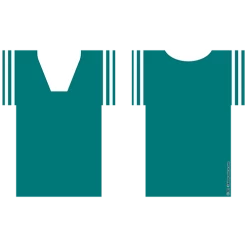 BarProducts.com Custom Coasters / Coolers Kolorcoat™ T-Shirt Bottle Cooler - Teal And White